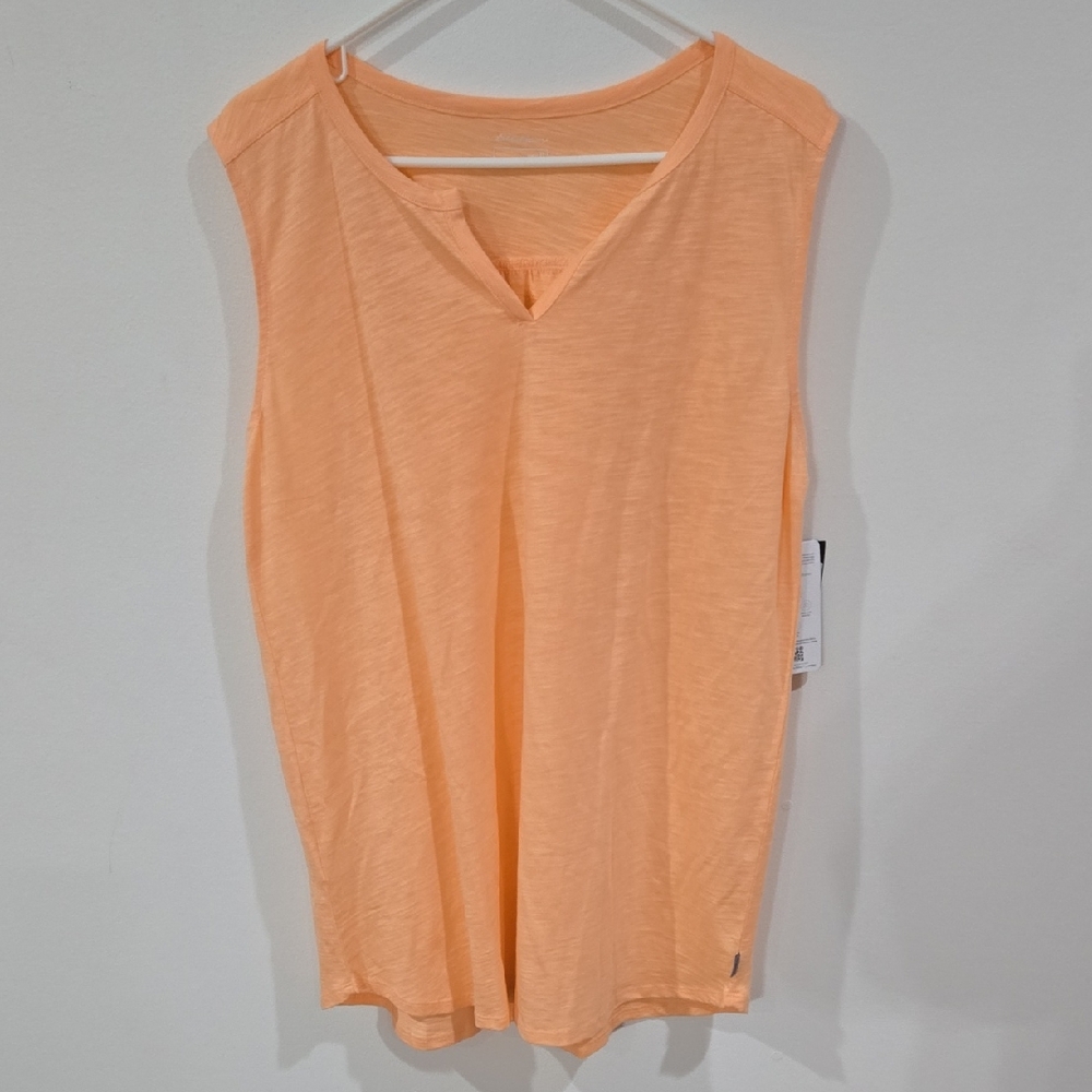 Eddie Bauer Sz TL Concourse Sleeveless Notch-Neck Top